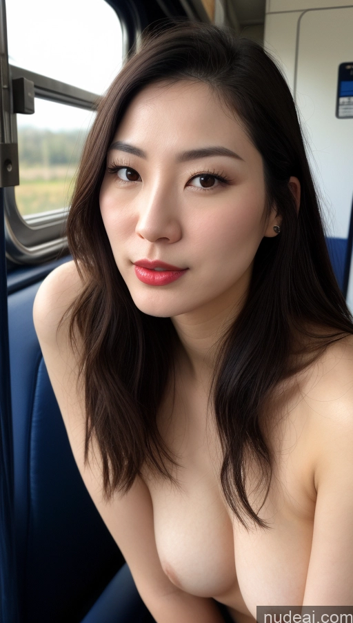 related ai porn images free for Woman One Beautiful Lipstick Fairer Skin 30s Black Hair Slicked Korean Close-up View Train Skin Detail (beta) Detailed Simple Small Tits