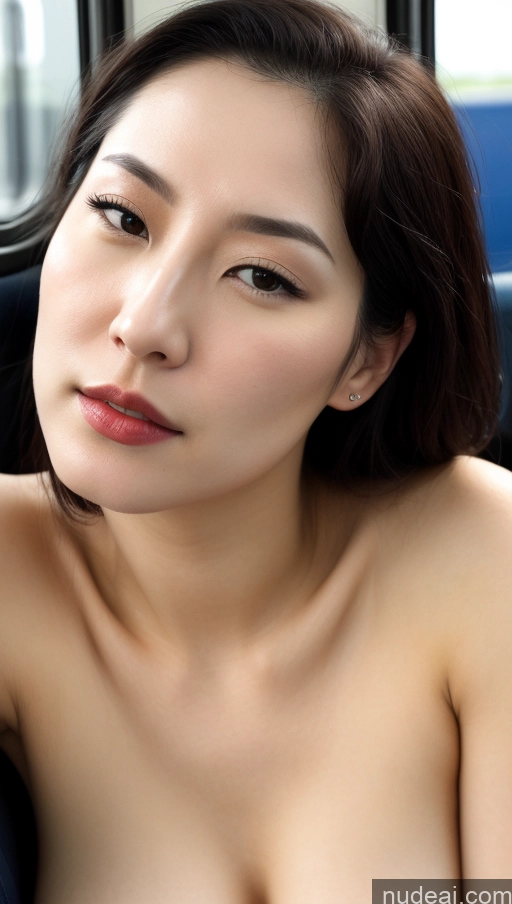 related ai porn images free for Woman One Beautiful Lipstick Fairer Skin 30s Black Hair Slicked Close-up View Train Skin Detail (beta) Detailed Simple Korean