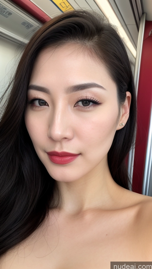 related ai porn images free for Woman One Beautiful Lipstick Fairer Skin 30s Black Hair Slicked Close-up View Train Skin Detail (beta) Detailed Simple Korean