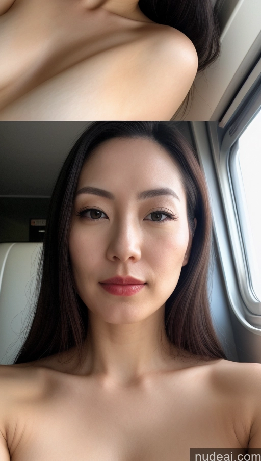 related ai porn images free for Woman One Beautiful Lipstick Fairer Skin 30s Black Hair Close-up View Train Skin Detail (beta) Detailed Simple Slicked Japanese