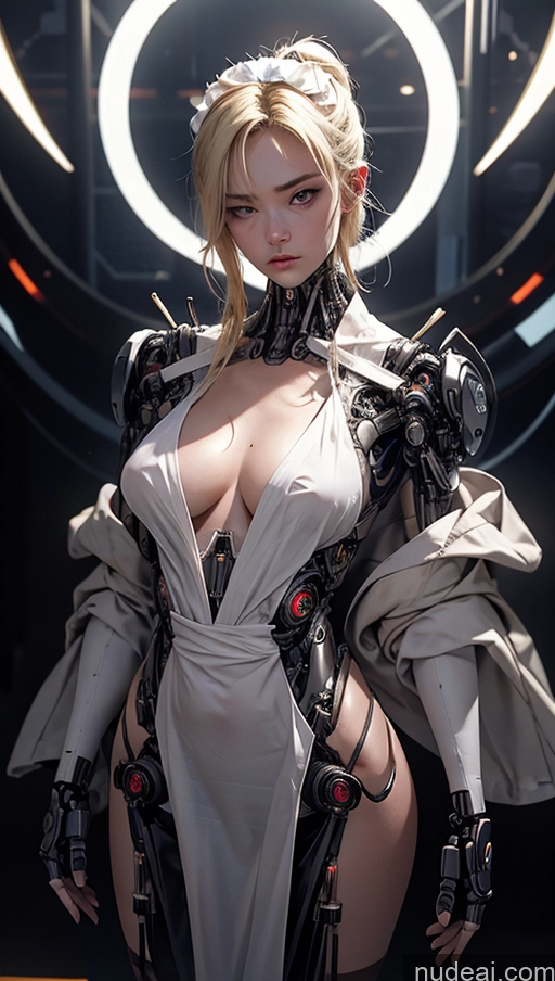 related ai porn images free for Dark Lighting Jewelry Partially Nude Futuristicbot V2 Maid 18 Serious Sexy Face Cyberpunk Cyborg Working Out Stylish Dress Blonde Onsen Big Hips Huge Tits, Hard Nipples