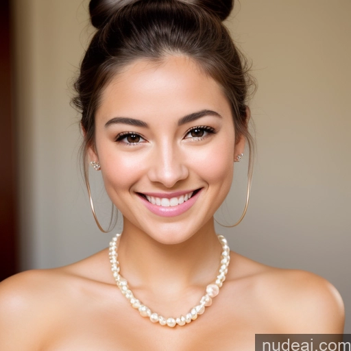 related ai porn images free for Beautiful Happy Nude Jewelry Pearl Jewelry Sexy Face Small Tits Hair Bun