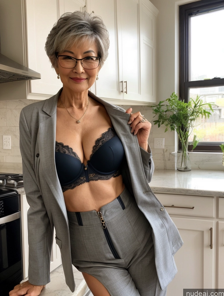 related ai porn images free for Milf Perfect Boobs Beautiful Perfect Body 70s Pixie Chinese Kitchen Bra Casual Jacket Professor Stylish Suit Cleavage Detailed Sexy Face Glasses