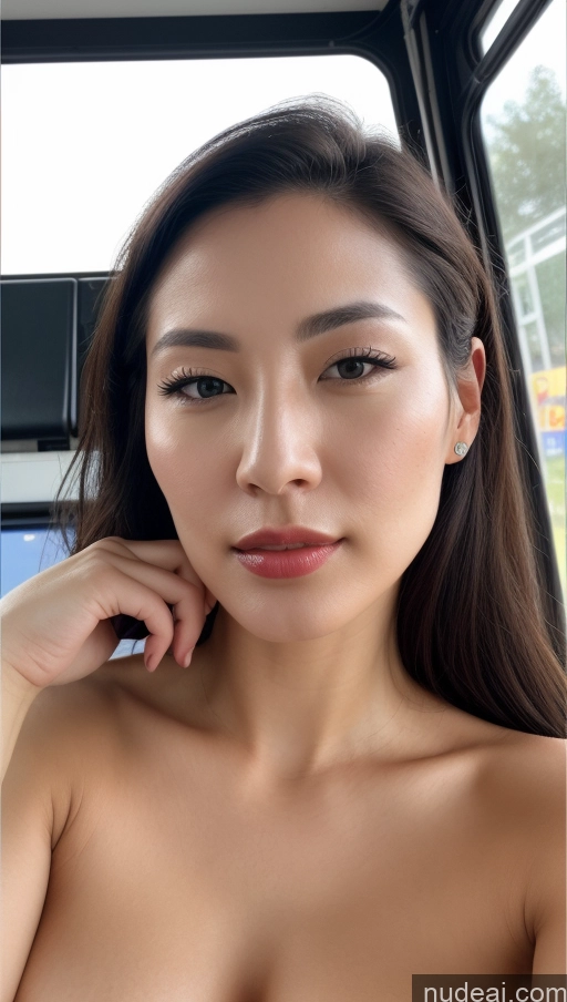 related ai porn images free for One Beautiful Lipstick Fairer Skin Slicked Korean Detailed Skin Detail (beta) 30s Black Hair Woman Perfect Boobs Close-up View Bus