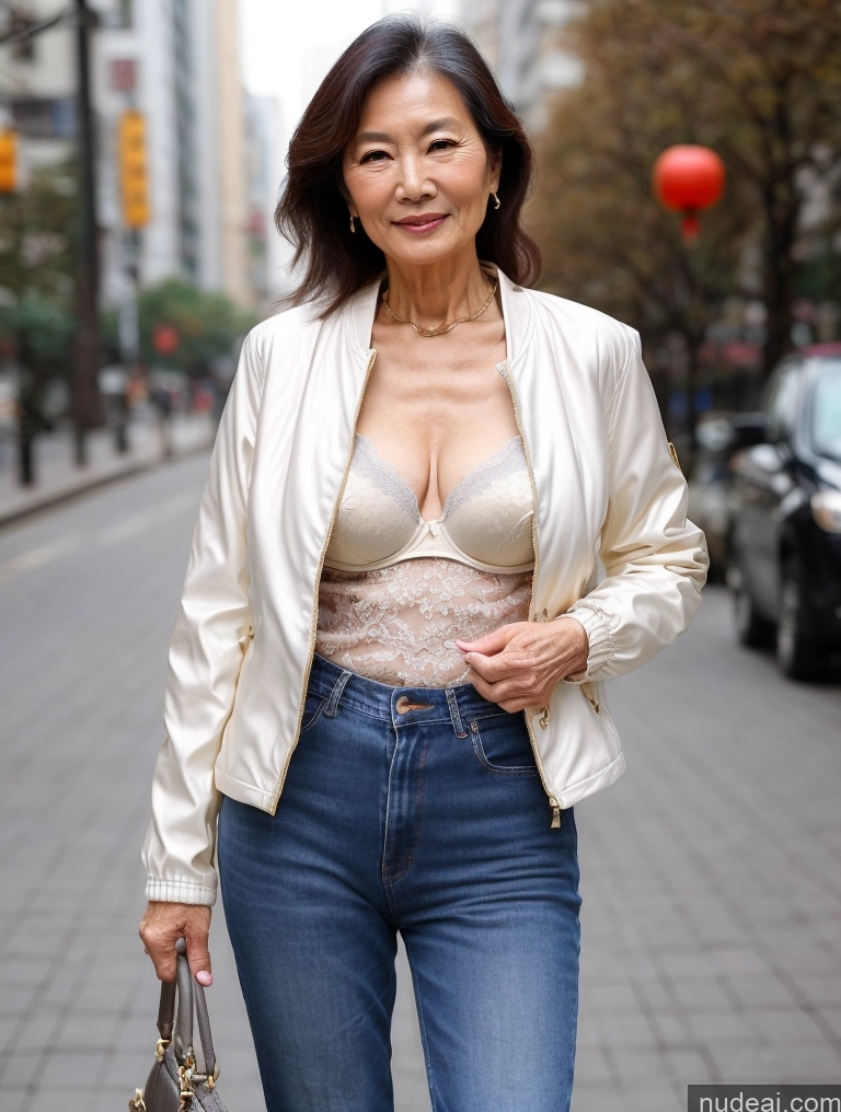 related ai porn images free for Milf Perfect Boobs Beautiful Perfect Body 70s Chinese Bra Casual Jacket Jeans Professor Stylish Detailed