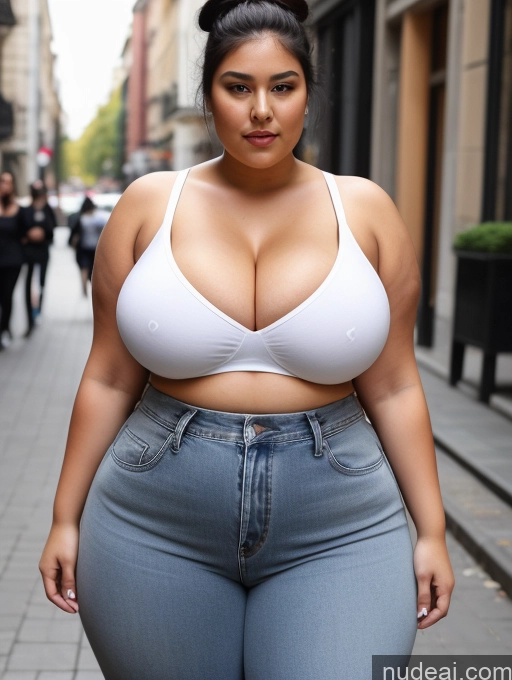 related ai porn images free for Busty Huge Boobs Perfect Boobs Big Ass Thick Chubby Fat Big Hips Short Tanned Skin 18 Black Hair Hair Bun Asian Street Crop Top Jeans