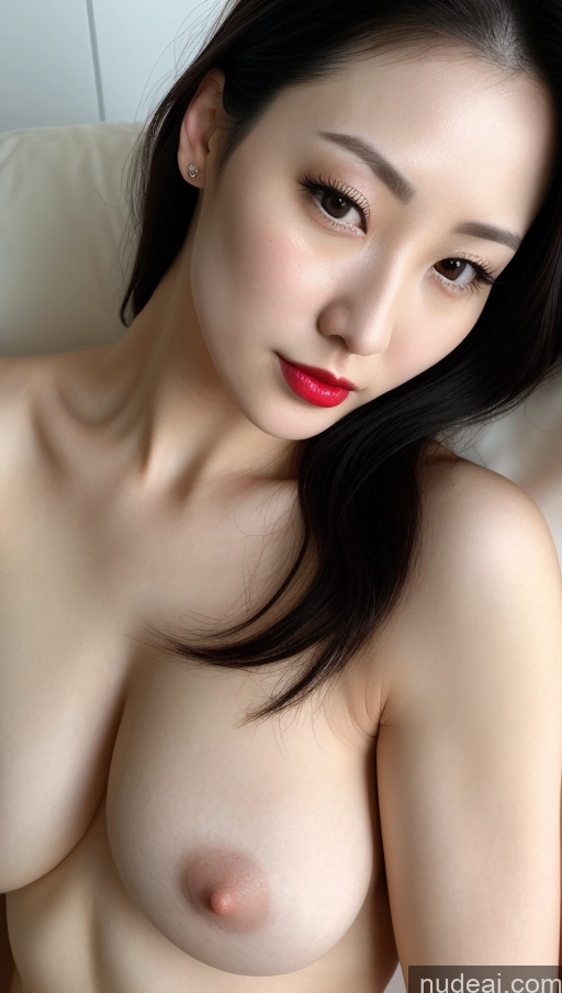 related ai porn images free for Woman One Small Tits Beautiful Lipstick Fairer Skin Black Hair Slicked Close-up View 30s Korean Detailed