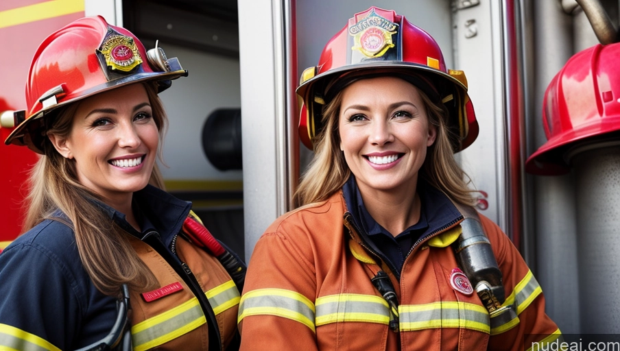 related ai porn images free for Several Busty Happy Firefighter Perfect Body Perfect Boobs 40s Cleavage