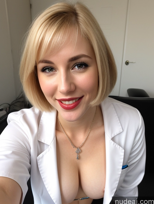 related ai porn images free for Woman One Fairer Skin Perfect Body Short Lipstick Beautiful Small Tits 30s Happy Blonde Bobcut Latina Front View Jewelry Blowjob Lab Coat