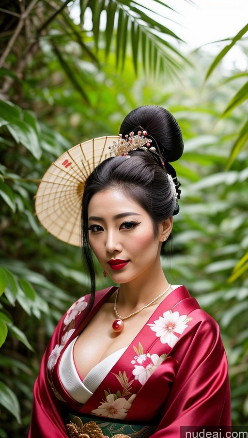 related ai porn images free for Lipstick Pubic Hair 30s Black Hair Japanese Geisha Seductive Pearl Jewelry Perfect Body Busty Cleavage Hair Bun Jungle