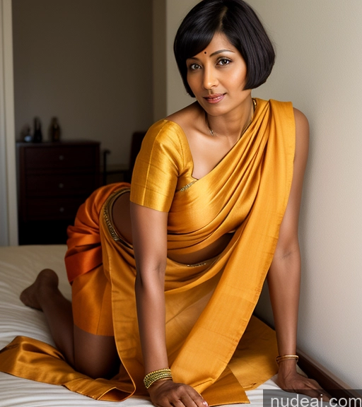 related ai porn images free for Skinny Small Ass Small Tits 40s Black Hair Short Hair Indian Bedroom Sari Woman Back View