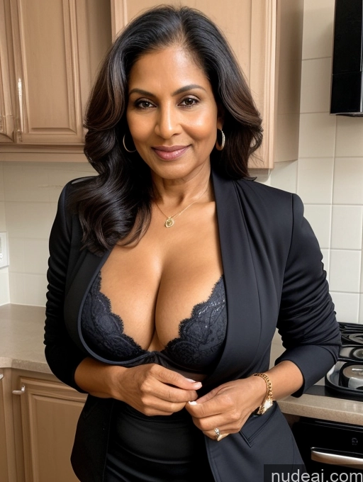 related ai porn images free for Milf Perfect Boobs Beautiful Perfect Body Dark Skin 70s Indian Kitchen Bra Casual Jacket Professor Stylish Suit Cleavage Detailed Sexy Face