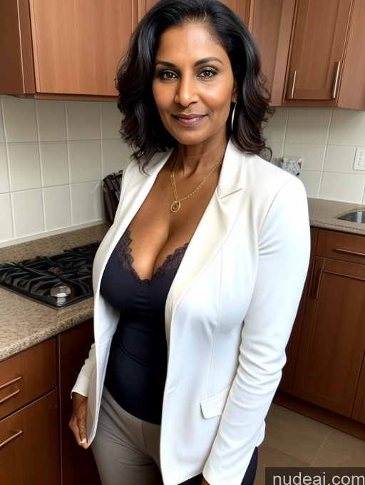 related ai porn images free for Milf Perfect Boobs Beautiful Perfect Body Dark Skin 70s Indian Kitchen Bra Casual Jacket Professor Stylish Suit Cleavage Detailed Sexy Face