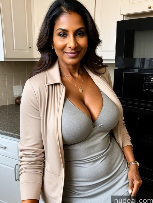 related ai porn images free for Milf Perfect Boobs Beautiful Perfect Body Dark Skin Indian Kitchen Bra Casual Jacket Professor Stylish Suit Cleavage Detailed Sexy Face 60s