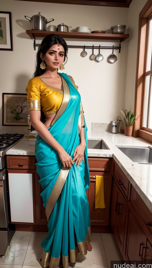 related ai porn images free for Woman Indian Sari Cooking Kitchen