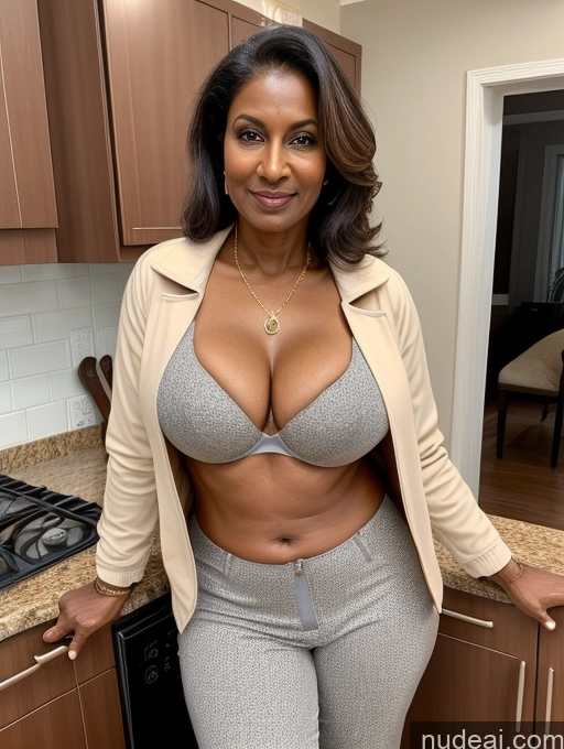 related ai porn images free for Milf Perfect Boobs Beautiful Perfect Body Dark Skin 70s Indian Kitchen Bra Casual Jacket Professor Stylish Suit Cleavage Detailed Sexy Face