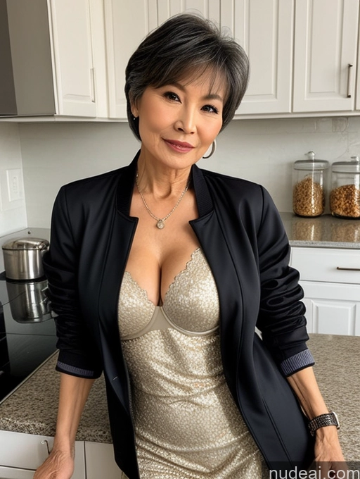 related ai porn images free for Milf Perfect Boobs Beautiful Perfect Body 70s Pixie Chinese Kitchen Bra Casual Jacket Professor Stylish Suit Cleavage Detailed Sexy Face