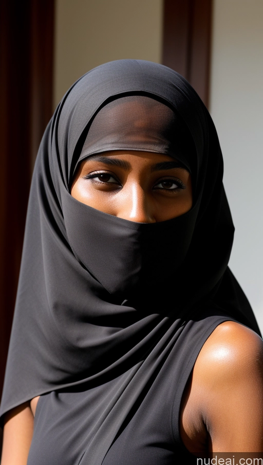 related ai porn images free for Woman Open Forward 18 Dark Skin Oiled Body Indian Niqab Bright Lighting