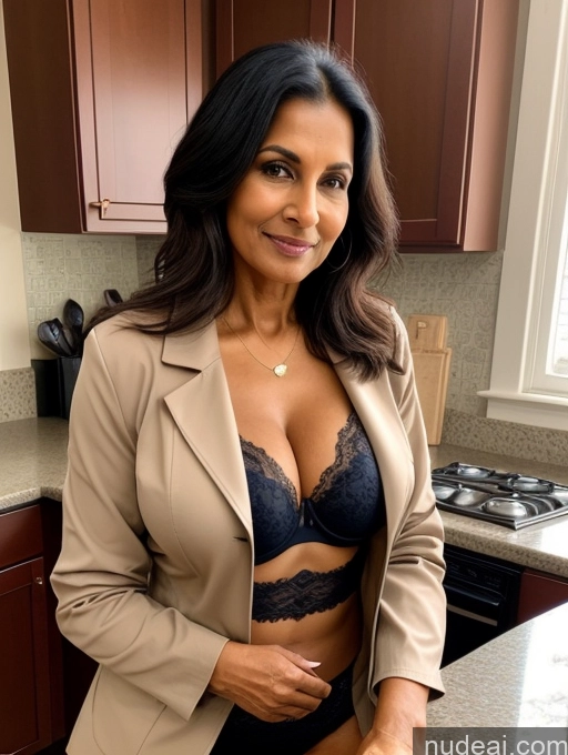 related ai porn images free for Milf Perfect Boobs Beautiful Perfect Body Dark Skin 70s Indian Kitchen Bra Casual Jacket Professor Stylish Suit Cleavage Detailed Sexy Face