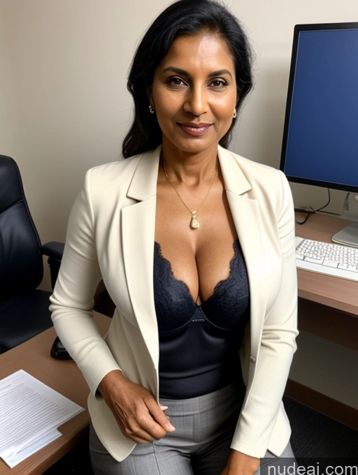 related ai porn images free for Milf Perfect Boobs Beautiful Perfect Body Dark Skin Indian Bra Casual Jacket Professor Stylish Suit Cleavage Detailed Sexy Face Office 70s