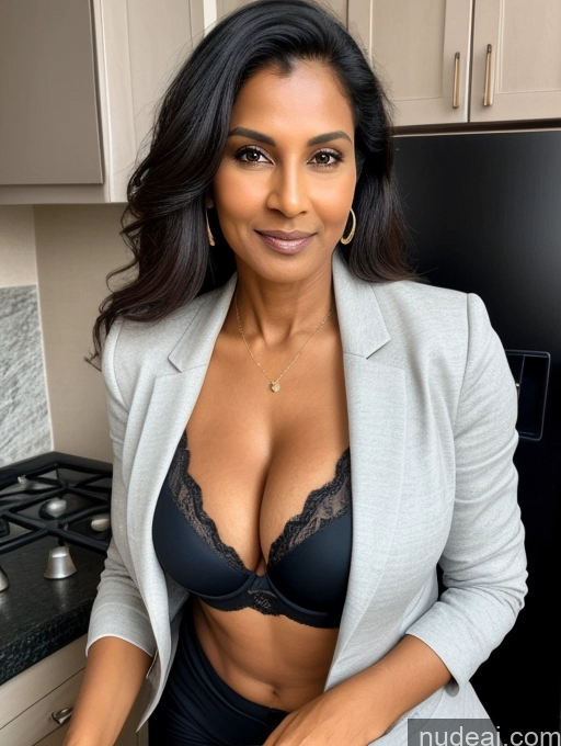 related ai porn images free for Milf Perfect Boobs Beautiful Perfect Body Dark Skin 60s Indian Kitchen Bra Casual Jacket Professor Stylish Suit Cleavage Detailed Sexy Face