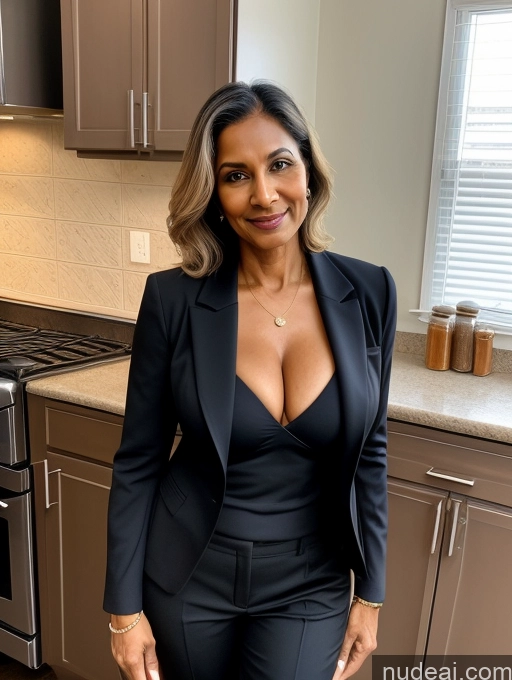 related ai porn images free for Milf Perfect Boobs Beautiful Perfect Body Dark Skin 60s Indian Kitchen Bra Casual Jacket Professor Stylish Suit Cleavage Detailed Sexy Face