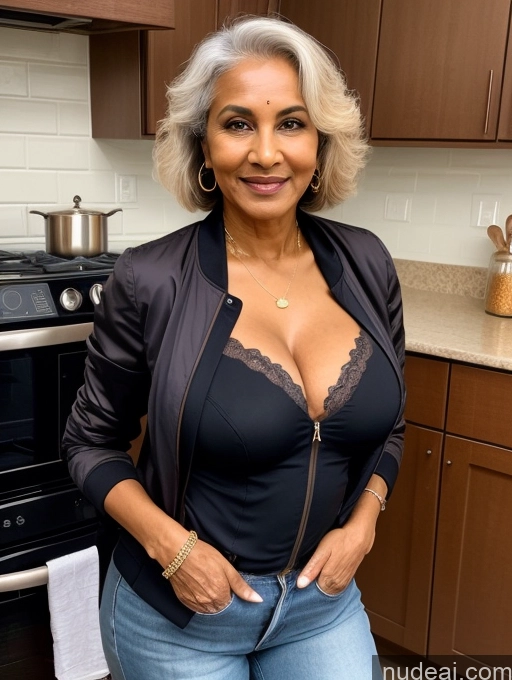 related ai porn images free for Milf Perfect Boobs Beautiful Perfect Body Dark Skin Indian Kitchen Bra Casual Jacket Professor Stylish Suit Cleavage Detailed Sexy Face 70s