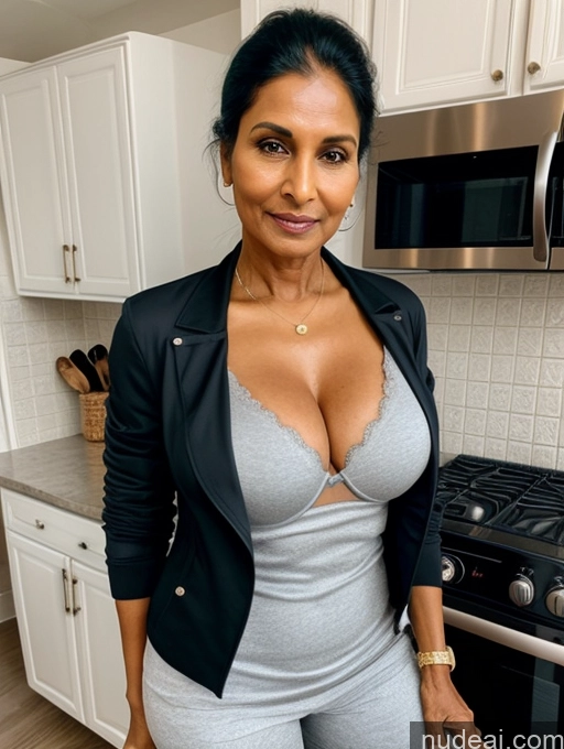 related ai porn images free for Milf Perfect Boobs Beautiful Perfect Body Dark Skin Indian Kitchen Bra Casual Jacket Professor Stylish Suit Cleavage Detailed Sexy Face 70s