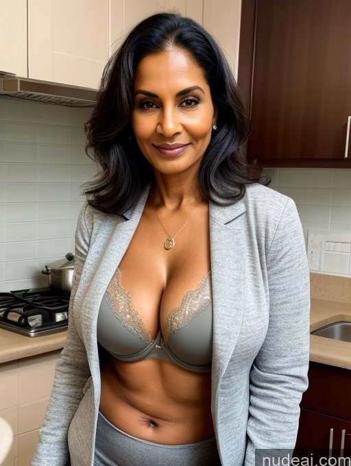 related ai porn images free for Milf Perfect Boobs Beautiful Perfect Body Dark Skin Indian Kitchen Bra Casual Jacket Professor Stylish Suit Cleavage Detailed Sexy Face 70s