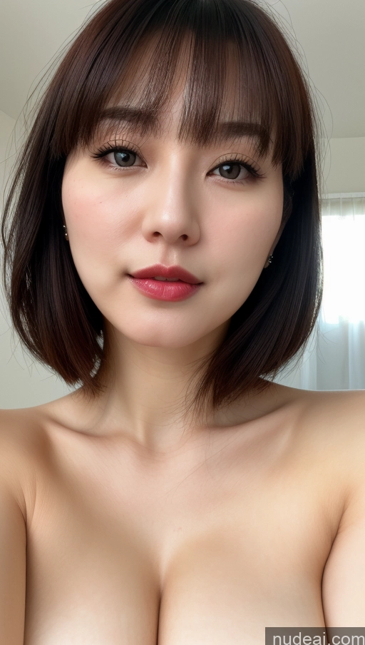 related ai porn images free for Woman One Small Tits Beautiful 30s Black Hair Close-up View Detailed Fairer Skin Thick Korean Lipstick Bangs