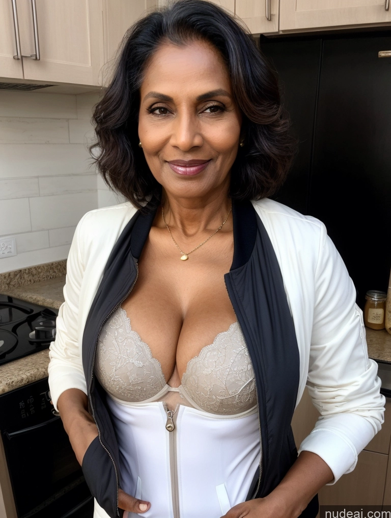 related ai porn images free for Milf Perfect Boobs Beautiful Perfect Body Dark Skin 70s Indian Kitchen Bra Casual Jacket Professor Stylish Suit Cleavage Detailed Sexy Face