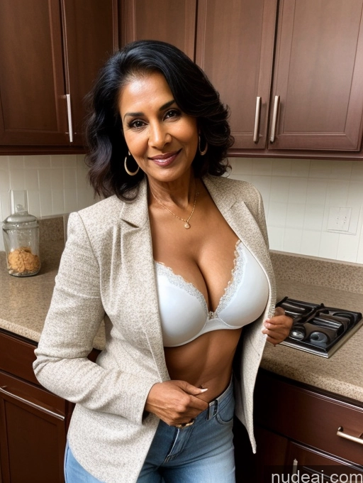 related ai porn images free for Milf Perfect Boobs Beautiful Perfect Body Dark Skin 70s Indian Kitchen Bra Casual Jacket Professor Stylish Suit Cleavage Detailed Sexy Face