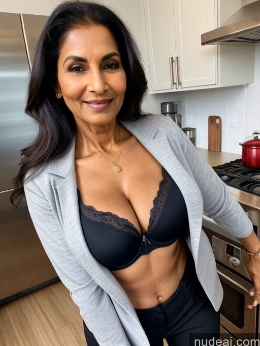 related ai porn images free for Milf Perfect Boobs Beautiful Perfect Body Dark Skin 70s Indian Kitchen Bra Casual Jacket Professor Stylish Suit Cleavage Detailed Sexy Face