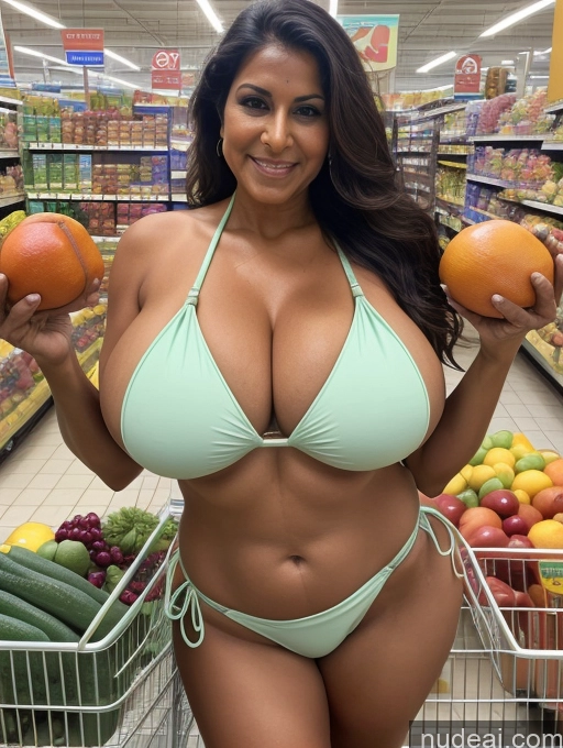 related ai porn images free for One Busty Huge Boobs Tanned Skin Front View Microkini Thong Indian 70s Grocery