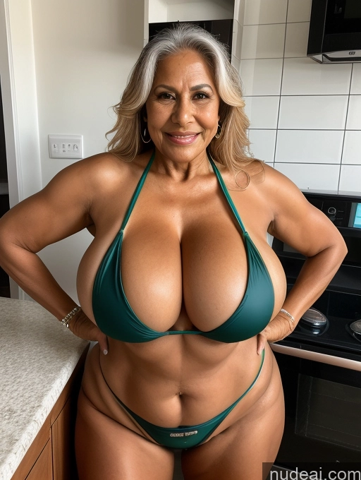 related ai porn images free for One Busty Huge Boobs Tanned Skin 70s Brazilian Front View Microkini Thong Waitress