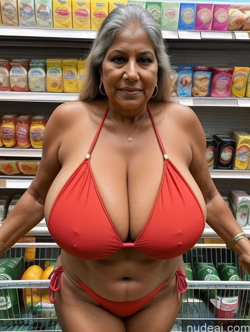 related ai porn images free for One Busty Huge Boobs Tanned Skin Front View Microkini Thong Indian 70s Grocery