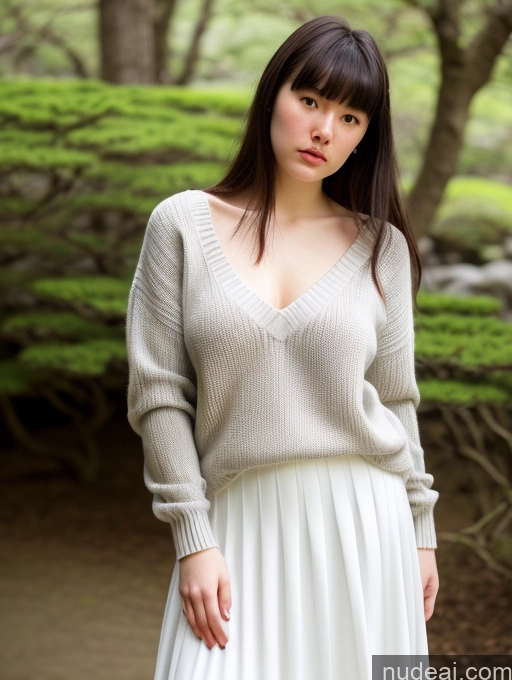 related ai porn images free for Woman Small Tits Chubby Short Fairer Skin 18 Serious Black Hair Bangs Japanese Long Skirt Sweater