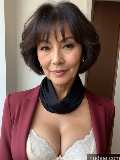 related ai porn images free for Milf Two Perfect Boobs Perfect Body Pubic Hair Beautiful 70s Sexy Face Short Hair Chinese Cleavage Dark Lighting Detailed Secretary Blouse Jacket Bra Stylish Suit Scarf