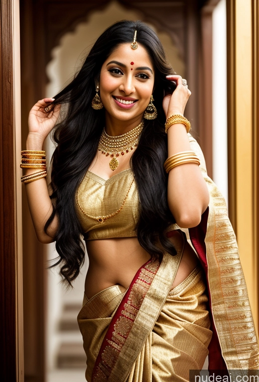 related ai porn images free for Big Ass Short Thick Tanned Skin Fairer Skin 20s Black Hair Long Hair Indian Sari Traditional Wedding Gold Jewelry Jewelry Happy