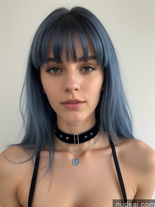 related ai porn images free for Woman One Perfect Boobs Beautiful Skinny Perfect Body 18 Blue Hair French Front View Choker Long Hair Detailed Pet Play