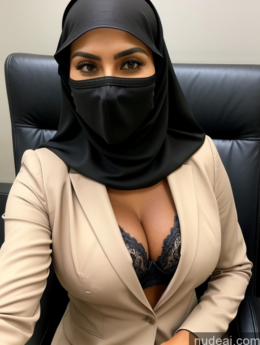 related ai porn images free for Two Milf Perfect Body Perfect Boobs Thick Beautiful Dark Skin Sexy Face Arabic Office Bra Jacket Niqab Stylish Suit Professor Cleavage Detailed