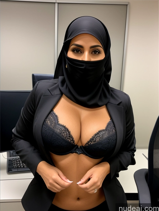 related ai porn images free for Two Milf Perfect Body Perfect Boobs Thick Beautiful Dark Skin Sexy Face Arabic Office Bra Jacket Niqab Stylish Suit Professor Cleavage Detailed