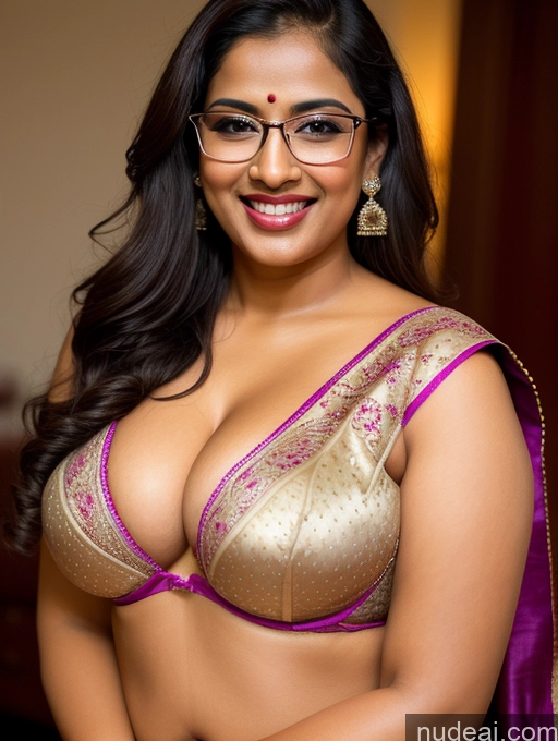 related ai porn images free for Busty Glasses 20s Happy Seductive Indian Sari Lingerie Model