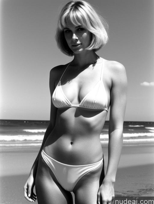 related ai porn images free for Beautiful Blonde Black And White 60s Sad Pubic Hair Front View T-pose Athlete Beach Bikini 30s Partially Nude Perfect Boobs Abs Dutch Short Hair