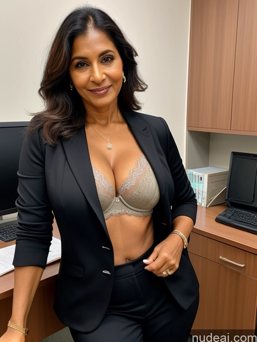 related ai porn images free for Milf Perfect Boobs Beautiful Perfect Body Dark Skin 70s Indian Office Bra Casual Jacket Professor Stylish Suit Cleavage Detailed Sexy Face