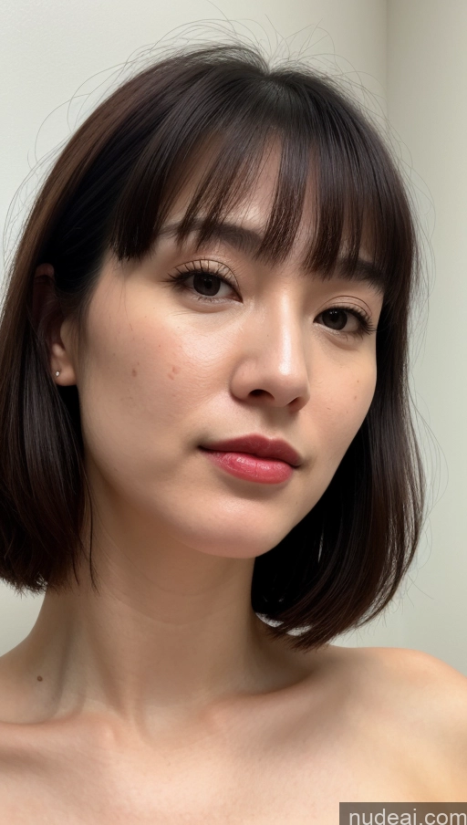 related ai porn images free for Beautiful Lipstick Fairer Skin Skin Detail (beta) Detailed One Black Hair 30s Woman Close-up View Small Tits Korean Bangs