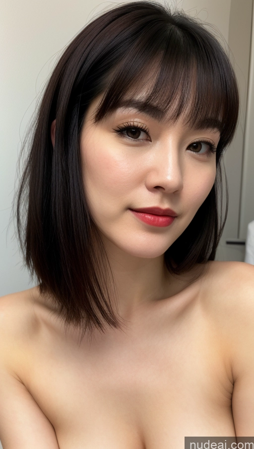 related ai porn images free for Beautiful Lipstick Fairer Skin Skin Detail (beta) Detailed One Black Hair 30s Woman Close-up View Small Tits Korean Bangs