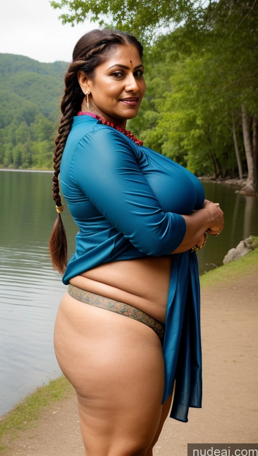 related ai porn images free for Milf Busty Huge Boobs Beautiful Tattoos Muscular Big Ass Thick Chubby Fat Big Hips Tall Dark Skin 50s Ginger Braided Indian Close-up View T-pose Sexy Face Lake Blouse Sari