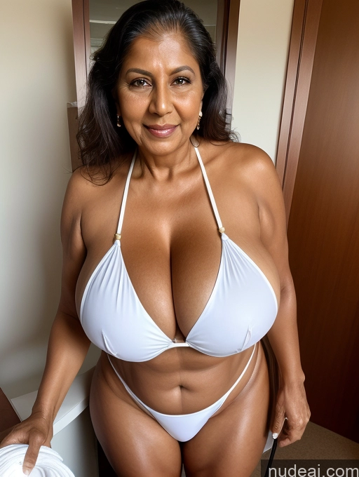 related ai porn images free for One Busty Huge Boobs Tanned Skin Front View Microkini Thong Indian 70s Maid