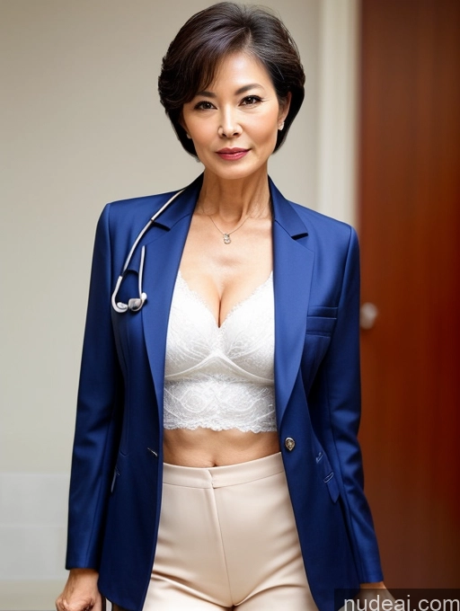 related ai porn images free for Milf Perfect Body Perfect Boobs Beautiful Seductive Sexy Face Pixie Chinese Suit Stylish Jacket Detailed 60s Doctor